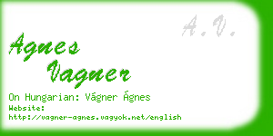 agnes vagner business card