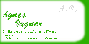 agnes vagner business card